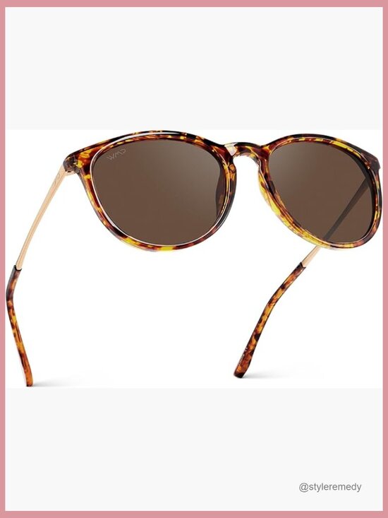 Round Polarized Sunglasses with Metal Frame, UV400 Protection, Lightweight main image 4
